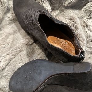 Coclico  Grey Suede Platform booties
